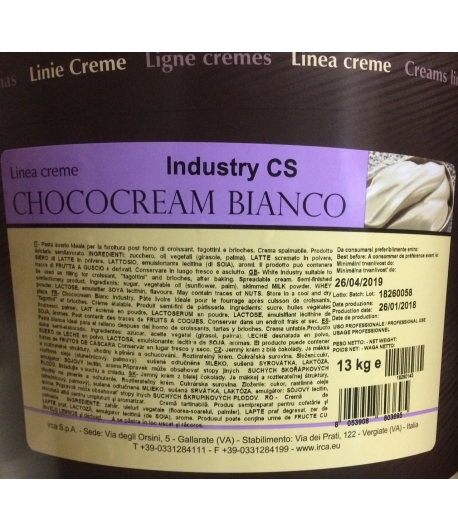Chococream bianco industry cs kg.13 irca