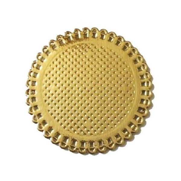 Monoporzione Pizzi in cartoncino tondo color oro Novaservice (50 pz)