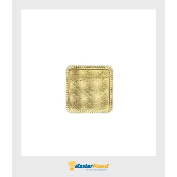 Monoporzione Pizzi in cartoncino quadrata color oro 11x11cm oro (50 pz) Novaservice