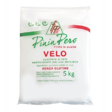 Zucchero a velo classico kg.5 (non vanigliato - senza glutine) Pininpero