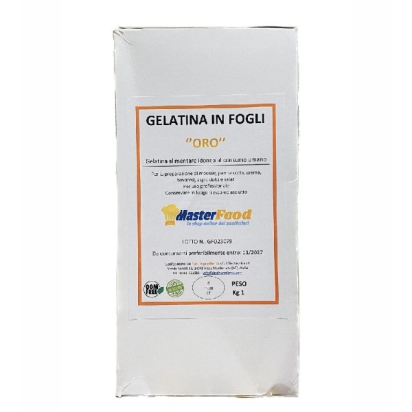 Gelatina alimentare neutra in fogli kg.1 MFood