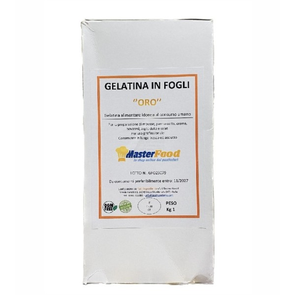 Gelatina in fogli Masterfood 1 Kg