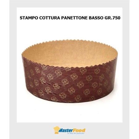 Stampo panettone basso gr.750 da cottura (P185 H 60) pz.10 Novaservice