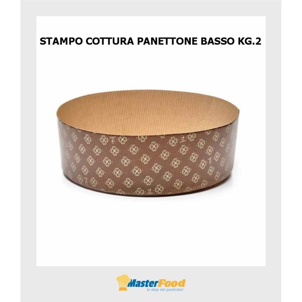 Stampo panettone basso gr.500 da cottura (P170 H 55) pz.10 Novaservice