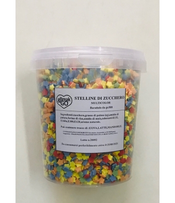stelline di zucchero multicolor gr.500