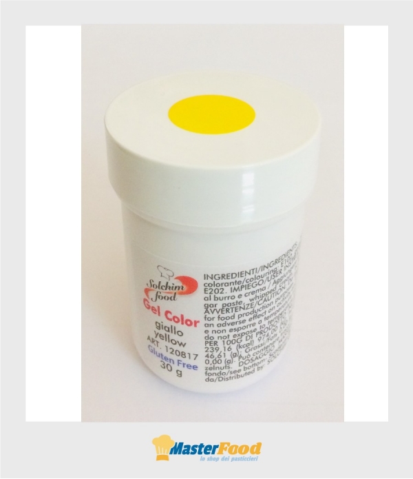 Colorante gel Giallo gr.30 (glutenfree) Solchim