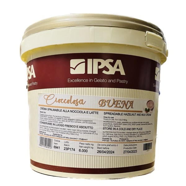 Cioccolosa Buena crema spalmabile Latte e Nocciola kg.6 Ipsa