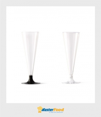 Bicchieri Flute + gambo (cristal o nero) pz.48 Alcas