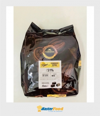 Copertura fondente extra pura (30/32% burro di cacao) kg.4 perugina