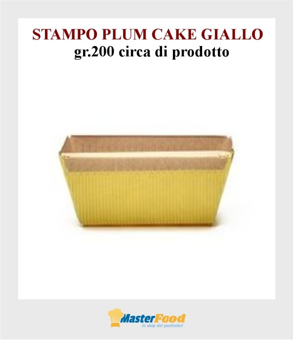 Stampo da cottura PLUM CAKE GIALLO gr.200 in carta micronda