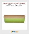 Stampo cottura forma Plum cake verde gr.200 in carta micronda