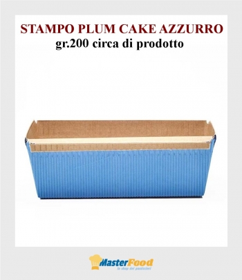 Stampo cottura forma Plum cake azzurro gr.200 in carta micronda