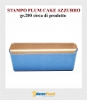 Stampo cottura forma Plum cake azzurro gr.200 in carta micronda