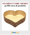 Stampo cottura forma Cuore gr.500 in carta micronde Novaservice