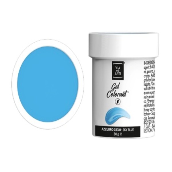 Colorante gel Azzurro cielo gr.30 (glutenfree) Volcke