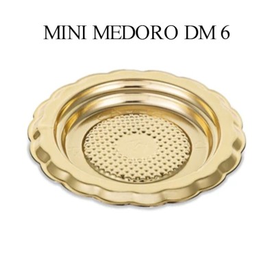 Monoporzione mini medoro dm 6 cm.oro (pz.100) Alcas