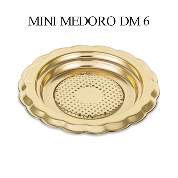 Monoporzione mini medoro dm 6 cm.oro (pz.100) Alcas