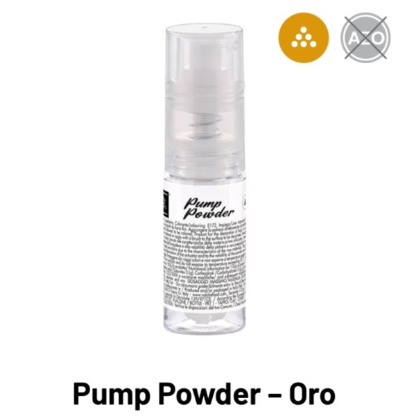 Colorante Pump-powder Oro Perlato spray alimentare gr.10 Volcke