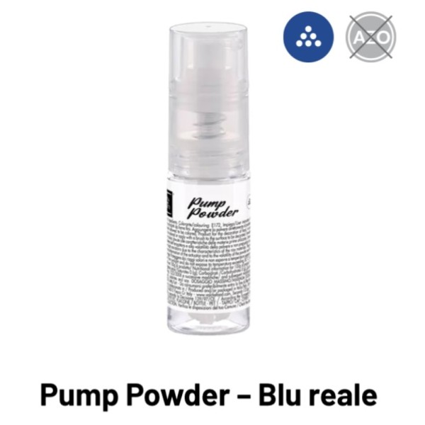 Colorante Pump-powder Blu reale spray alimentare gr.10 Volcke