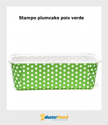 Stampo cottura forma Plum cake verde pois gr.500 in cartoncino Novaservice