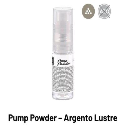 Colorante Pump-powder Argento Lustre spray alimentare gr.10 Volcke