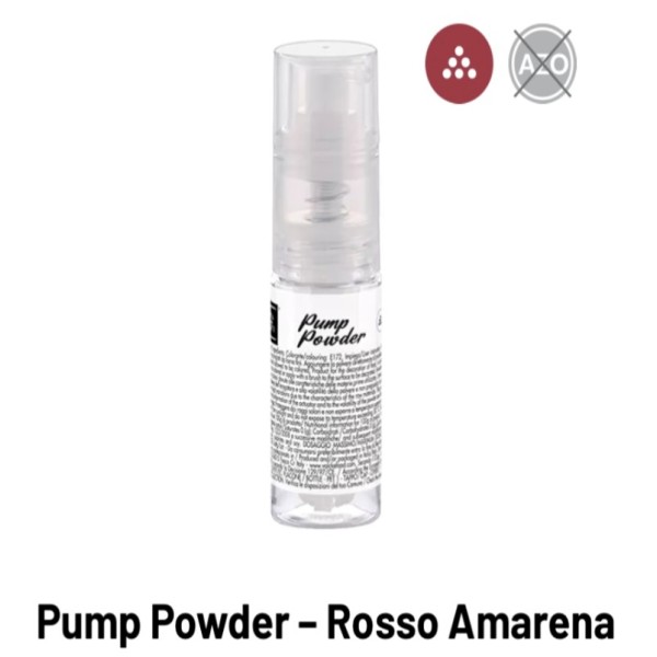 Colorante Pump-powder Rosso amarena spray alimentare gr.10 Volcke