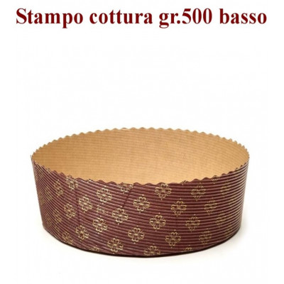 Stampo panettone basso gr.500 da cottura (P170 H 55) pz.10 Novaservice