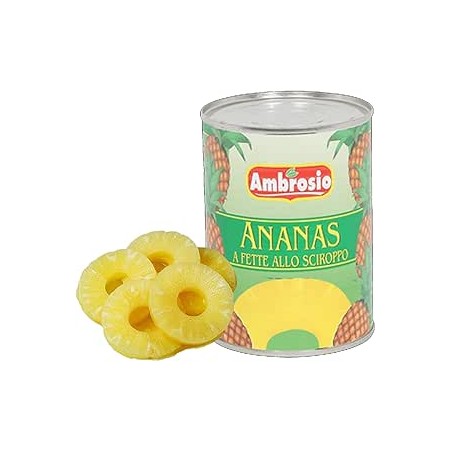 Ananas sciroppata 10 fette Ambrosio 570 gr