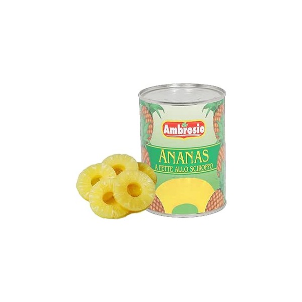 Ananas sciroppata 10 fette Ambrosio 570 gr