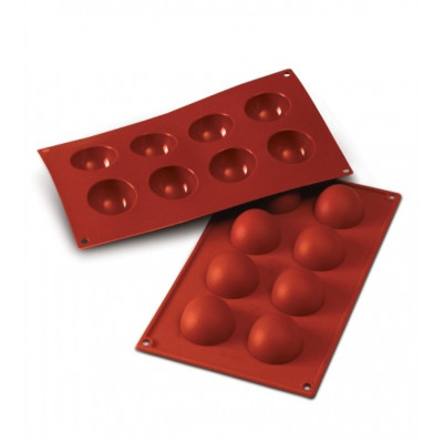 Stampo silicone Semisfera diam. 50 x H 25 mm. (mm terracotta) Silikomart