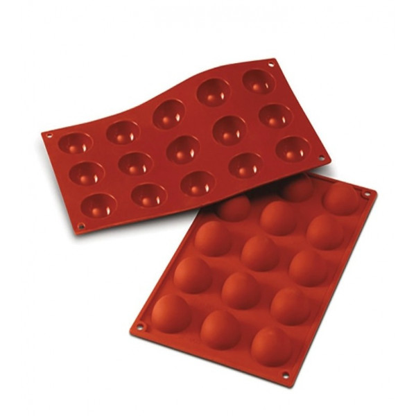 Stampo silicone Semisfera diam. 40 x H 20 mm. (mm terracotta) Silikomart