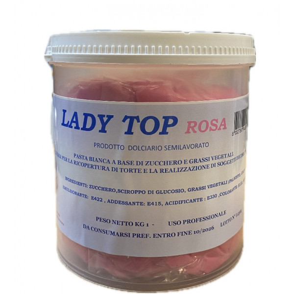 Pasta di zucchero Rosa Lady Top kg.1 Dulcistar