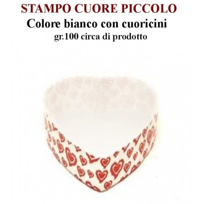 Stampo Cuore forma cottura g.100 Bianco e Rosso (pz.30) Novaservice