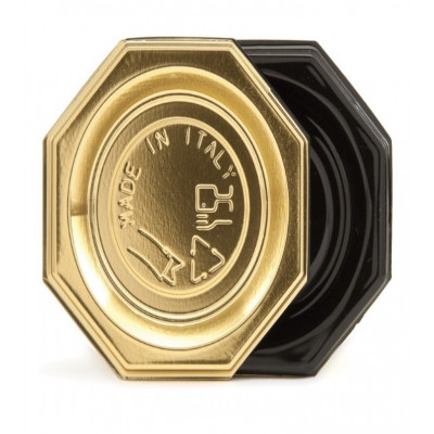 Monoporzione ottagonale dm 6,5 cm colore oro PZ.100 Martypack