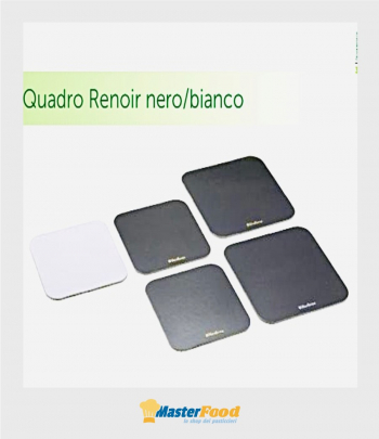 Piatti Renoir Quadrato Nero/Bianco cm.20x20 AN kg.10 Novaservice