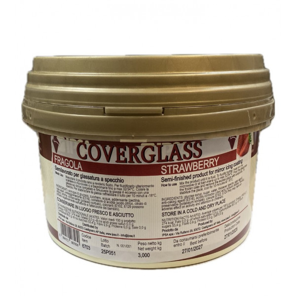 Glassa a specchio FRAGOLA coverglass kg.3 Ipsa
