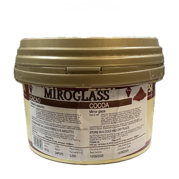 Glassa a specchio Cioccolato Miroglass cacao coverglass kg.3 Ipsa