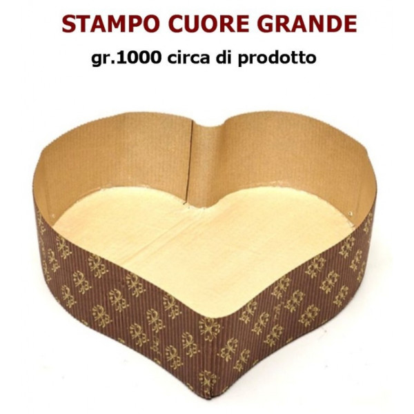 Stampo cuore in carta microonde 1000 gr (40 pz) Novaservice