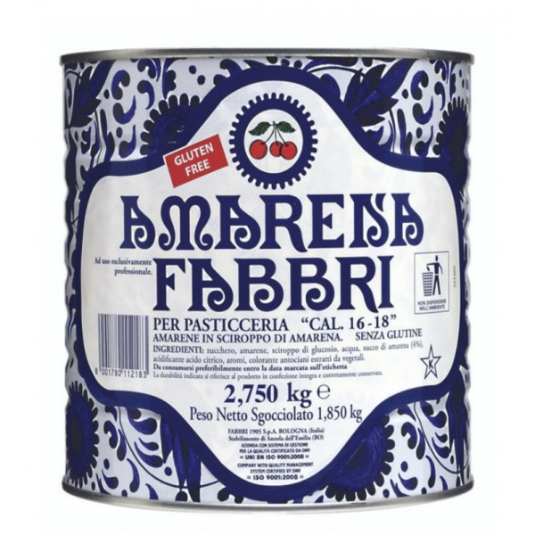 Amarena intera 16-18 kg.2,750 (glutenfree) Fabbri