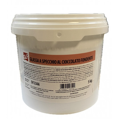 Glassa a specchio Cioccolato Fondente kg.5 GLF Glassa a specchio Cioccolato Fondente kg.5 GLF