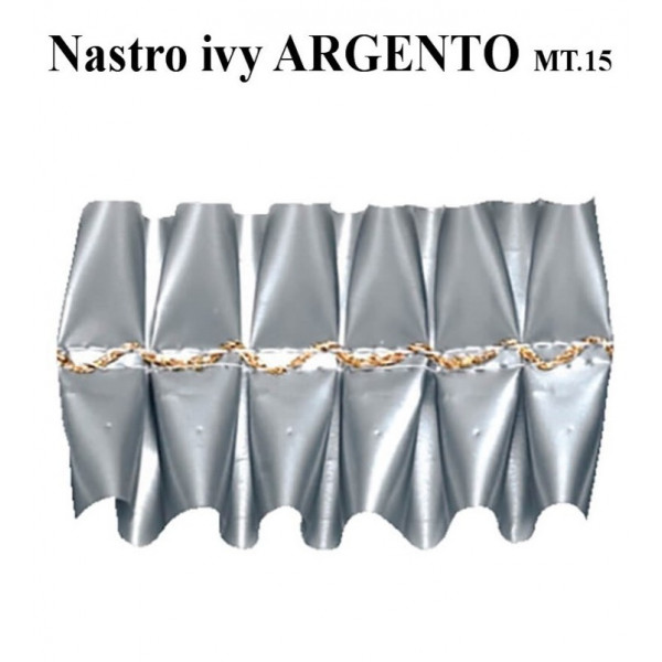 Nastro girotorta ivy ARGENTO mt.15 wfd