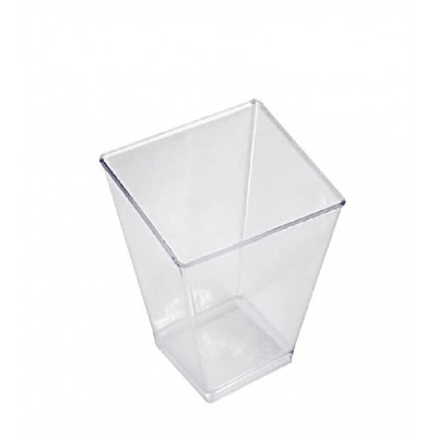 Bicchiere quadrato piccolo cc.60 trasparente pz.50 GP Plast