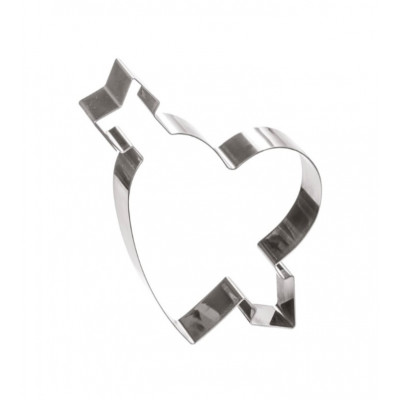 Stampo Cuore Freccia inox Piccolo (mis.17x17xh5cm) Martellato Stampo Cuore Freccia inox Piccolo (mis.17x17xh5cm) Martellato