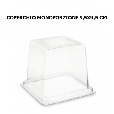 Coperchio mini medoro quadrato 9.5 x 9.5 cm. pz.50 Alcas
