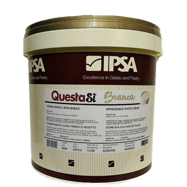 Crema spalmabile Questasi' bianca kg.13 Ipsa