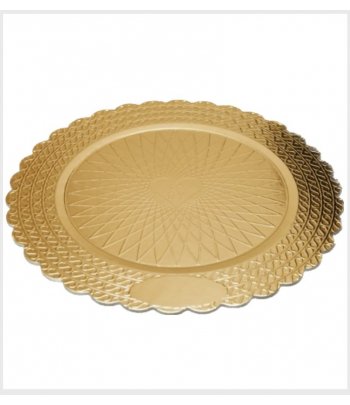 Piatto ala cartone oro/oro kg.10 diametro 36 cm