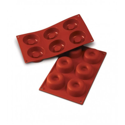 Stampo silicone savarin grande 6 forme 72 x H23 mm (cod: SF012) Silikomart