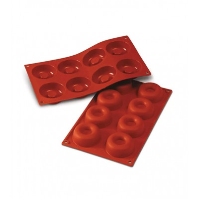 Stampo silicone savarin medio 8 forme 65 x H21 mm (cod: SF011) Silikomart