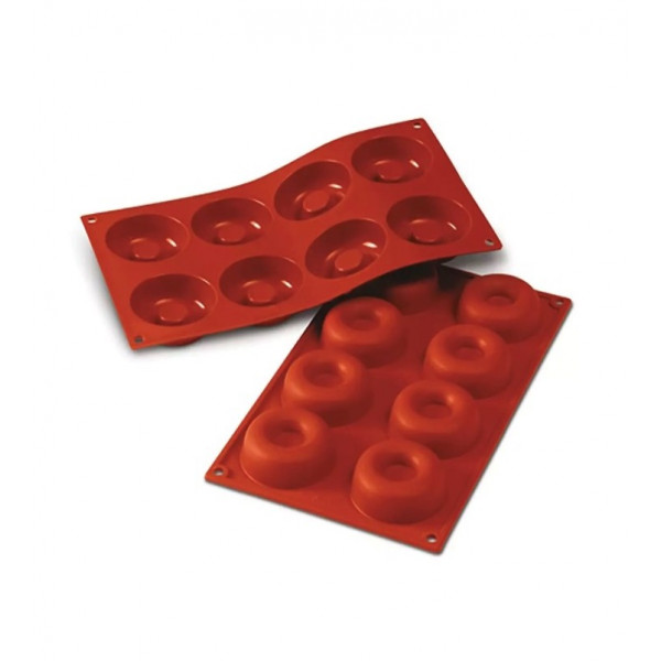 Stampo silicone savarin medio 8 forme 65 x H21 mm (cod: SF011) Silikomart