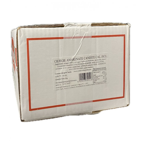 Ciliegie amarenate sgocciolate cal.18/20 kg.5 Ambrosio